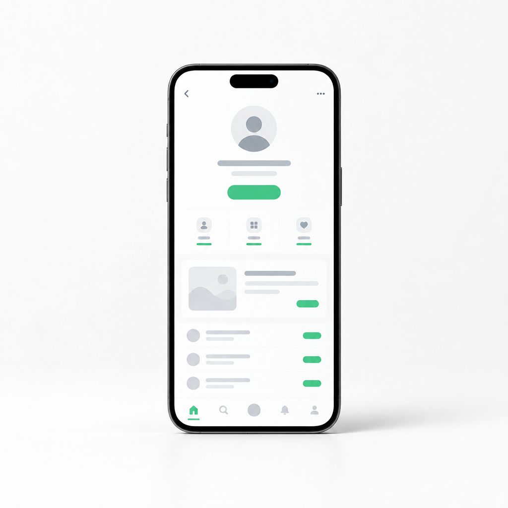 Página digital TapLink com produtos, redes sociais e contatos